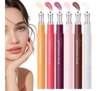 WJnflQN Aceite Labial Hidratante | 6 Unidades Bálsamo Labial Hidratante | Con Punta de Masaje Hidratante Para Mujeres y Niñas Práctico para Uso Diario y Estacional