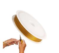 WJnflQN Alambre de perlas, alambre de acero para collares, cuentas de alambre para manualidades, cuerda fina para mujeres, hombres, proyectos principiantes, pulsera, decoración floral