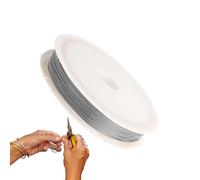 WJnflQN Alambre para joyas, alambre de acero para collares, cuentas de alambre para manualidades, cuerda fina para mujeres, hombres, principiantes, proyectos de pulsera, decoración floral