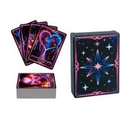 WJnflQN Baraja De Cartas De Tarot,Baraja de Tarot Neón Portátil,Juego de Cartas Clásico | para Adultos, Noches Familiares, Reuniones Festivas, Interacción Social, Viajes y Hogar