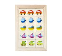 WJnflQN Bloques | Juguete Educativo con Tema De Dibujos Animados | Juego De para Madera,para Y Familia Formación En El Aula Desarrollo De La Lógica Jardín De La Lógica