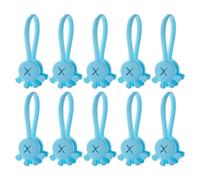 WJnflQN Bridas magnéticas, bridas magnéticas | 10 organizadores de cables de silicona en forma de palma | imanes para, organizador de cables, gestión de cables reutilizables para agrupar y