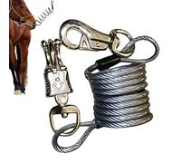 WJnflQN Cabestro de cuerda para caballo, absorbe los golpes, diseño en espiral ajustable, suministros para mascotas, cuerda líder para caballos, para alimentación de granja, golosinas al aire libre