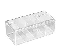 WJnflQN Caja de naipes transparente, Almacenamiento organizador de tarjetas - Soporte para caja de baraja de cartas, soporte para caja de almacenamiento de