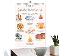 WJnflQN Calendario de Metas 2026 - Encuadernación en Ilustrado Decoración del Hogar Inspirador | Planificador Diario,Para Hábitos Salud Mental Estudio Tareas del Hogar Ejercicio y Ocio