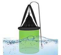 WJnflQN Cesta flotante para peces | Contenedor de red de pesca plegable para capturas vivas | Jaula de almacenamiento para la captura viva para familia, amigos, vecinos, hijos, hijas, maridos