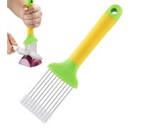 WJnflQN Cortador de, con mango de seguridad de acero inoxidable, multifuncional, cortador de tomates, cortador de verduras, para patatas, zanahorias, tomates, aguacates, huevos