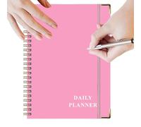 WJnflQN Cuaderno con espiral, cuaderno planificador diario | Cuaderno diario de espiral 2025 - Cuaderno de trabajo en espiral A5 2025 para cumpleaños, Navidad, vacaciones