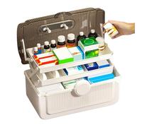 WJnflQN de almacenamiento de medicamentos, de almacenamiento de arte artesanal - Organizador de medicamentos, de manualidades, diseño plegable, de almacenamiento multiusos con