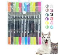 WJnflQN Esmalte de Uñas para Perros - Esmalte Para Cachorros En Docena De Colores - Herramienta de Coloración Duradera Divertida y Colorida para el Cuidado de Animales en el Hogar y al Aire Libre