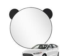 WJnflQN Espejo de asiento de coche, espejo para asientos infantiles orientados hacia atrás, irrompible y ajustable, con diseño de orejas de oso, seguridad para niños, accesorios para viajes y