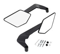 WJnflQN Espejo de motocicleta para manillar, juego de 2 espejos para manillar de motocicleta, accesorios para bicicleta con reflectores giratorios para viajes diarios, viajes de y viajes como