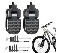 WJnflQN Estriberas para bicicleta, plegables, de aleación de aluminio, pedales traseros antideslizantes para bicicletas de montaña, bicicletas eléctricas