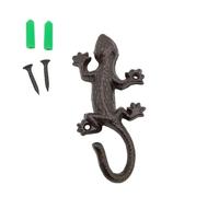 WJnflQN Gancho de pared de hierro fundido con animales, ganchos de pared para animales, ganchos en forma de animal, gancho de hierro resistente, perchas de antigüedades, organizador de montaje de