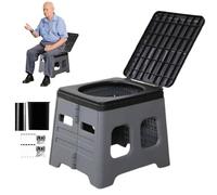 WJnflQN Inodoro portátil retráctil, inodoro portátil para adultos, TOUNDO ERGONONOMIC TRABITOS POTTY Camp, El baño portátil incluye bolsas de basura y agentes solidificadores para el cuidado personal