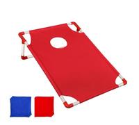 WJnflQN Juego de Cornhole para niños, Juego portátil de Cornhole, Juego Activo Que Ahorra Espacio con de Transporte para cumpleaños Infantiles en Interiores y Exteriores