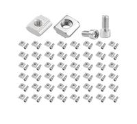 WJnflQN Juego de tuercas y tornillos M5, accesorios de ingeniería mecánica - Tuercas deslizantes en T M5 - Para entusiastas del bricolaje, carpinteros, mecánicos, ingenieros, contratistas, técnicos