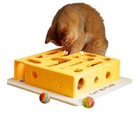 WJnflQN Juguete Interactivo para Gatos Laberinto | de Juegos de Fieltro interactiva con Pelota y Laberinto de Inteligencia, Suministros para Mascotas, dispensador de golosinas para Gatitos