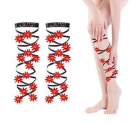 WJnflQN Liga para Piernas | Cintas Elásticas para Piernas Liga de Fiesta Vendaje Cruzado,Accesorios Elásticos Exóticos Ajustables Para Halloween Fiesta Viaje Boda Cosplay