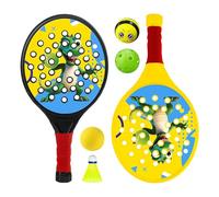 WJnflQN Paleta De - Palas De con Diseño De Dinosaurios Tiernos 2 Palas,Accesorios Deportivos Ligeros Y Divertidos con 4 Pelotas para Actividades Al Aire Libre En La Playa para Principiantes Y