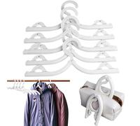 WJnflQN Perchas plegables - 8 perchas plegables, ahorro de espacio para viajes, camping, hotel, habitación de estudiantes, vacaciones, senderismo