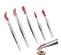 WJnflQN Pinzas de precisión para manualidades, herramienta ergonómica para hacer juguetes, pinzas rectas profesionales de acero inoxidable, para manualidades, electrónica, belleza