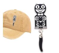 WJnflQN Reloj de gato - Broche de cola móvil con forma de animal, pin de solapa - esmalte gatos Pin de solapa para solapas | Para familia, amigos, mujeres, eventos sociales, uso diario, cuello de