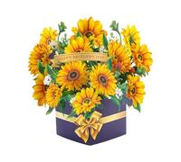 WJnflQN Tarjeta de Ramo,Detalles Festivos 3D De Buenos Deseos | Tarjeta de Papel para el Día del Maestro | para Esposa Esposo Madre Padre Novia Cumpleaños Día de San Valentín Boda