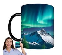 WJnflQN Tazas de café novedosas | Tazas de café de 350 ml de color cambiante | Tazas para beber cocina, hogar, compañeros de trabajo, cafetería, cumpleaños, Navidad, inauguración de la casa, mejor