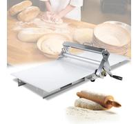 WJQZJDAMAI Laminadora De Masa De Acero Inoxidable De Masa Manual Hojaldre Encimera, Máquina Enrolladora Masa Plegable, Diseño Compacto Sobremesa con Grosor Ajustable, para Uso Comercial Y Doméstico