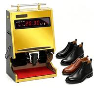 WJQZJDAMAI Limpiador Totalmente Automático con Visualización de Tiempo | Pulidora Zapatos Automática,Detección Inteligente,Bajo Nivel de Ruido,Protección de Apagado Automático para Hotel,Oficina