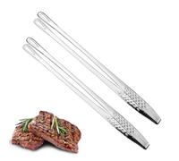 WJRQD 2 Piezas Pinzas de Cocina (24 cm), Acero Inoxidable, Pinza Metalica de Precision para Emplatar para Horneado, Barbacoa y Cocinar.