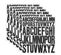 WJRQD 6 Hojas Pegatinas de Letras del Alfabeto Grandes, 2,5 cm 5 cm Letras del Alfabeto Pegatinas de Pared Vinilo Autoadhesivo Grande Letras Impermeables para Manualidades, Buzones (Negro)