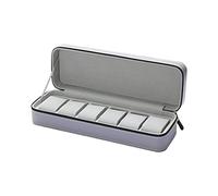 Wjsdsg Estuche portátil de viaje con cremallera para 6/10/12 ranuras, caja de reloj, caja de almacenamiento de joyas, coleccionista, exhibición de relojes, caja de almacenamiento de joyas