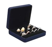 Wjsdsg Joyero portátil para pendientes, bandeja de joyería con tapa, caja de propuesta, portador de compromiso, estuche de regalo