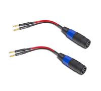 WJSTN Banana Plugs a speakon - Cable adaptador de altavoz a cable banana de 12 AWG 6 pulgadas, paquete de 2