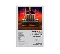 WJSXEQF Bad Bunny El Último Tour Del MundoPop - Álbum clásico de canciones de rapero, impresión en lienzo, decoración de dormitorio, hogar, oficina, decoración para adolescentes, 30 x 45 cm, estilo