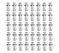 WJUAN 40 Piezas Tuercas de Pétalo, Pétalos M5 Tuercas de Expansión, Galvanizado Tacos Huecos de Metal, Tipo Linterna Extendida, para Paredes Huecas, Armarios, Elementos de Fijación