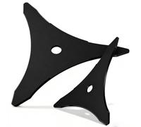 WJUAN Juego de 2 cuchillas para desbrozadora 3 dientes 3mm | Acero de manganeso | Orificio 25,4mm | Para cortar hierba y maleza suave | Compatible con eje de 1 pulgada