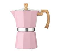 WJUHYGTF Ollas Moka, para Estufas De 6 Tazas Máquina De Espresso La Cafetera Espresso Mango Madera Hace Que El Café Italiano Sea Adecuado Todos Los Tipos De Estufas Eléctrico,Rosado,300ml
