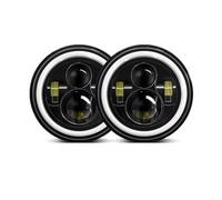 Wjwftcmk Faro Delantero Faro Delantero De 7" Para VW Para Beetle Classic Para Santana PS10 2004 2 Piezas Universal Pulgadas Led Coche Motocicleta DRL H4