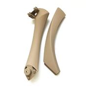 Wjwftcmk Para Serie 3 E90 E91 E92 316 318 320 325 328i 2004-2012 Puerta Interior Coche Beige Negro Tirador Cubierta Exterior Conjunto Molduras manijas internas(Beige Right)