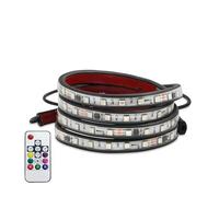 Wjwftcmk Piloto Trasero Lámpara Ambiental Furgonetas Estilo 24V Tira Luces LED DRL Camión RGB 64 Serpentina Que Fluye Barra Conducción Intermitente Advertencia(2.4meter with remote)