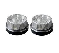 Wjwftcmk Piloto Trasero Luz LED Estroboscópica Para Camión Indicador Lateral Coche Luces Intermitentes De 12V Y 24V Rojo Blanco Ámbar Azul Y Verde 2 Uds(Blanco,12V -24V)