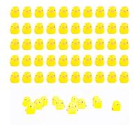 WJWINER 50 Pcs Mini Patitos Pequeños Resina, Patito en Miniatura Decoración del Paisaje, Mini Patos para La Decoración de Paisajes de Jardín en Miniatura, Bonsai, Juegos de Escondite