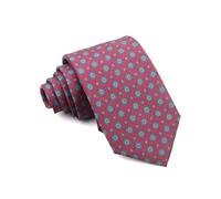 WJWJKA Corbata de 7,5 cm para hombre, corbata suave de Jacquard con flores y lunares, accesorios para uso diario, corbata para boda, fiesta de negocios,145cm