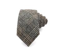 WJWJKA Corbata de lana a cuadros a rayas de 7cm de ancho, corbata gruesa hecha a mano para hombre, accesorios de corbata informales de Cachemira delgada,145cm