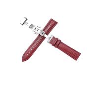 WJWJKA Correa de reloj de cuero genuino con patrón de lagarto de 12-22mm, correa de reloj con hebilla de mariposa, correa de repuesto para reloj,Púrpura,12mm
