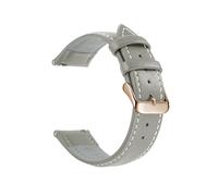 WJWJKA Correa de reloj de liberación rápida de 18-22 mm Correa de reloj de cuero genuino Correa de reloj de repuesto,Gris Blanco Oro Rosa,18mm