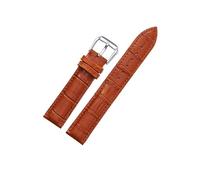 WJWJKA Correas de reloj de cuero, Correas de reloj de cuero de repuesto, Accesorios para correas de reloj, Correas de reloj para hombres,Plata marrón claro,21mm